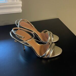 Zara gold strappy heel